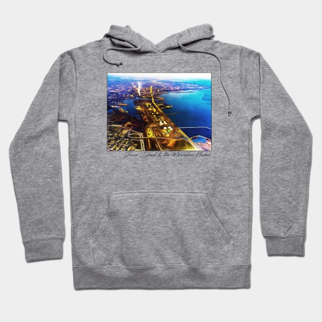 Jones Island Smokestack • Milwaukee, WI Hoodie by The MKE Rhine Maiden